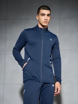 Men Solid Slim Fit Mock Neck Jacket with ELASTO PLUS Rugged shoes