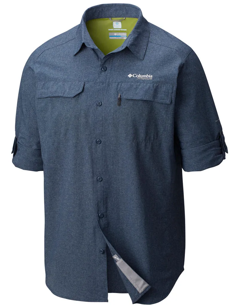 Versatile Hat Columbia Men Blue Irico Mens Long Sleeve Shirt