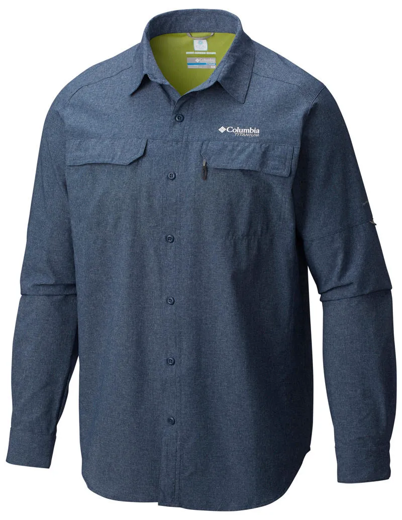 Columbia Men Blue Irico Mens Long Sleeve Shirt Formal Attire