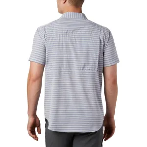 Silk Glow OdorResistant Fabric Columbia Men Blue Twisted Creek II Short Sleeve Shirt (Sun Protection)
