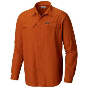 Layered Paneling Glow Up Columbia Men Orange Silver Ridge 2.0 Long Sleeve Shirt (Sun Protection)
