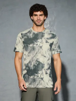 Men Printed Slim Fit Round Neck T-shirt with TECHNOCOOL  Street Wear