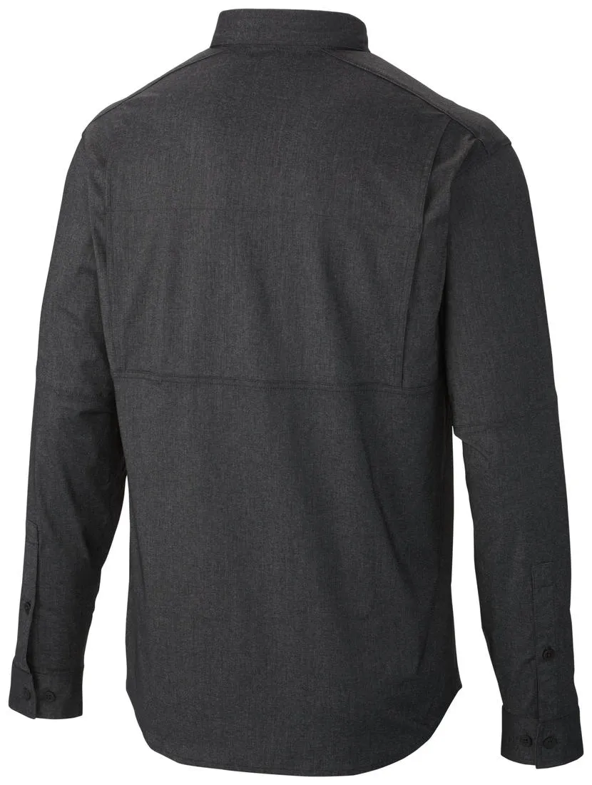 Timeless Wear Travel Proof Columbia Men Black Royce Peak II Long Sleeve Shirt