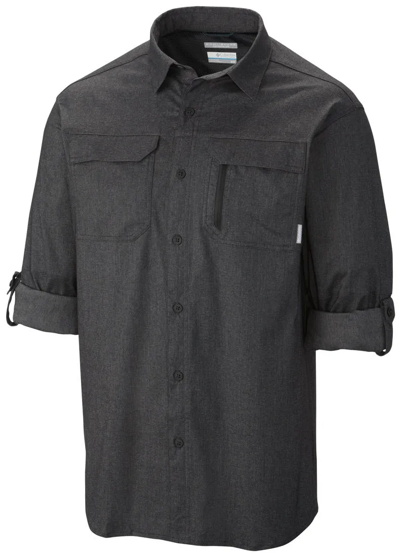 Columbia Men Black Royce Peak II Long Sleeve Shirt Sporty Shorts