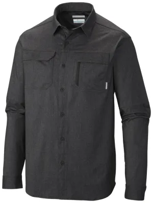 Columbia Men Black Royce Peak II Long Sleeve Shirt FrictionResistantEdges AdaptiveFit