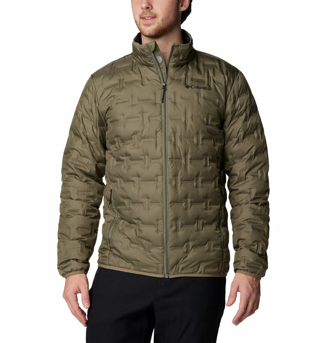 Columbia Men Green Delta Ridge II Down Jacket Functional Piece Windproof Closure