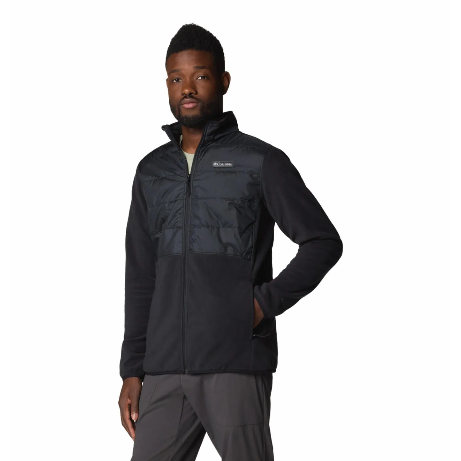 Soft Layer Highland Wear Columbia Men Black Basin Butte Full Zip Fleece II