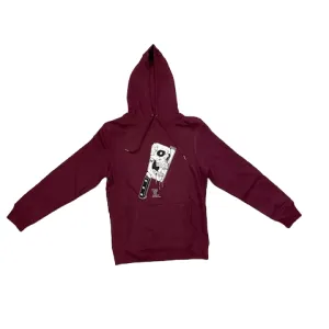 Cozy clothing C1RCA felpa da uomo con cappuccio Tear me Apart Hood MHO152 bordeaux