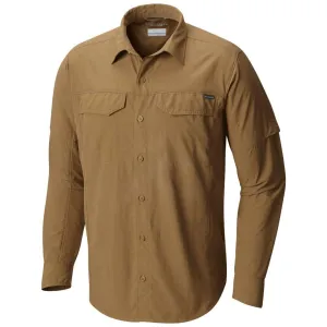 Columbia Men Brown Silver Ridge Short Sleeve Shirt (Sun Protection) Light Layer FlexibleWaistband