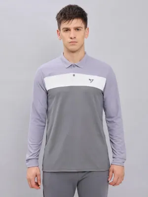 Men Colorblock Slim Fit Polo T-shirt with MATPIQ Trendy Design NonRestrictive Cut