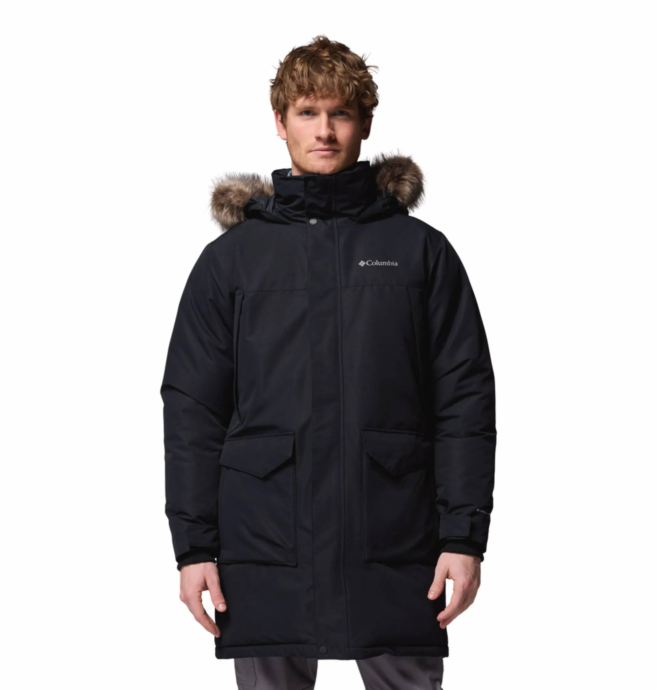 Columbia Men Black OmniHeat Infinity Cape Ridge Parka Jacket VentilatedPanels