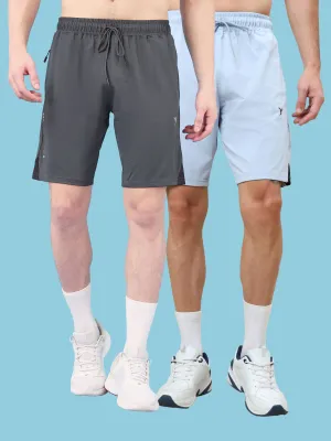 All Season Wear Men Solid Slim Fit Shorts with ELASTO LITE (Pack of 2)