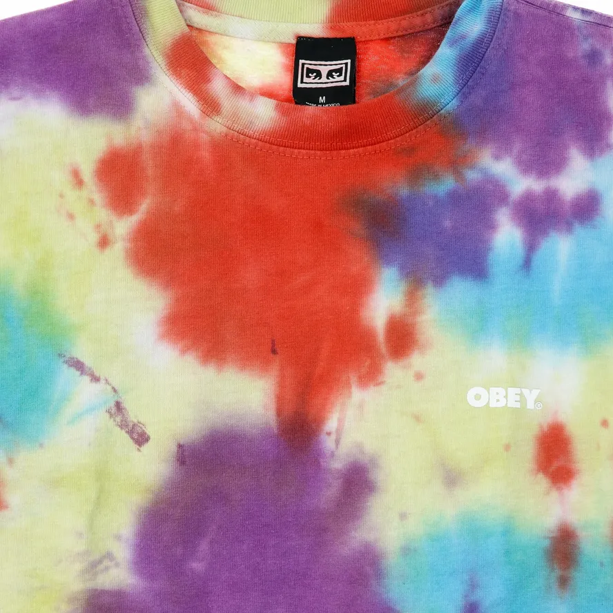 Obey maglietta manica corta da uomo  Bold Heavyweight Blotch Tie Dye 163132349 colori vari Matte Look GarmentDyedTexture