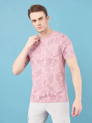 Men Jacquard Slim Fit Crew Neck T-shirt with DOUBLE COOL Versatile Look Versatile Fit