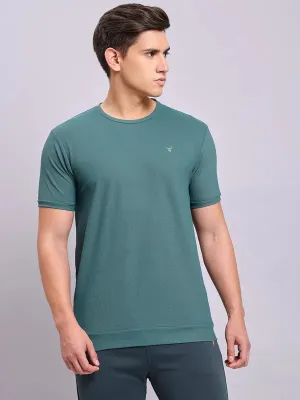 Men Solid Slim Fit Crew Neck T-shirt with MATPIQ Non Irritating Collar EasyCareFabric