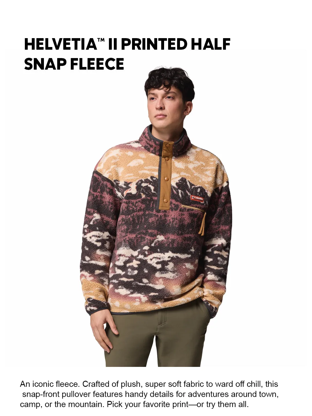 Neutral palette Columbia Men Maroon Helvetia II Pullover