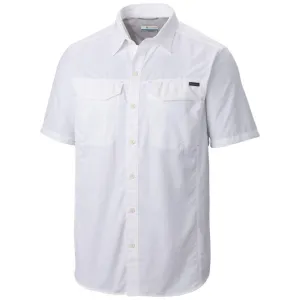 Reflective details CompactPackability Columbia Men White Silver Ridge Short Sleeve Shirt (Sun Protection)