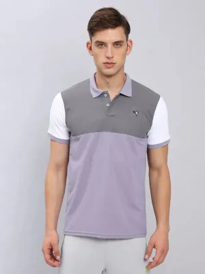 Breathable fabric Performance Polo Men Colorblock Slim Fit Polo T-shirt with MATPIQ