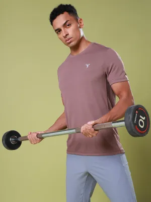Slim Waistband Bohemian Men Solid Slim Fit Crew Neck T-shirt with TECHNO COOL 