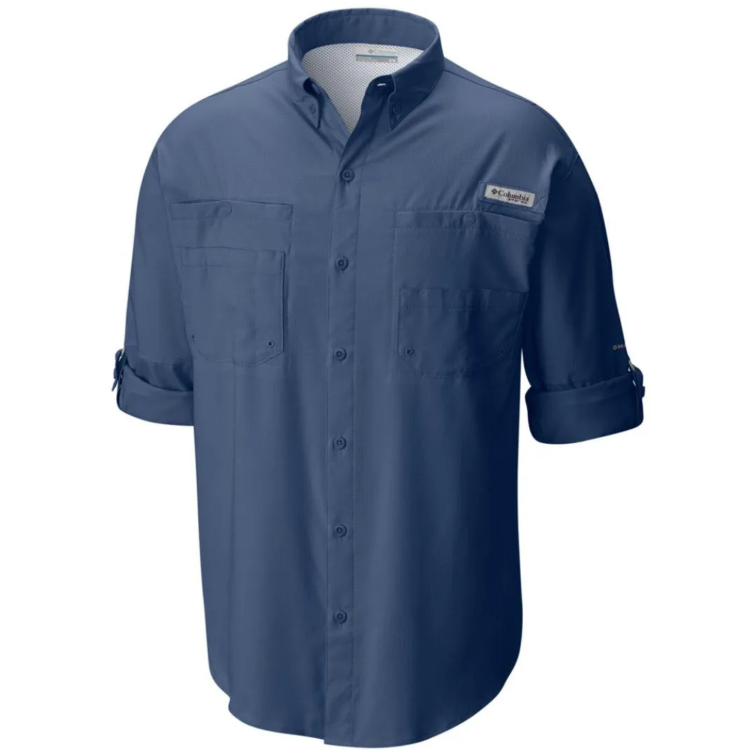 Columbia Men Blue Tamiami II LS Shirt (Sun Protection) Elegant Skirt AirflowOptimized