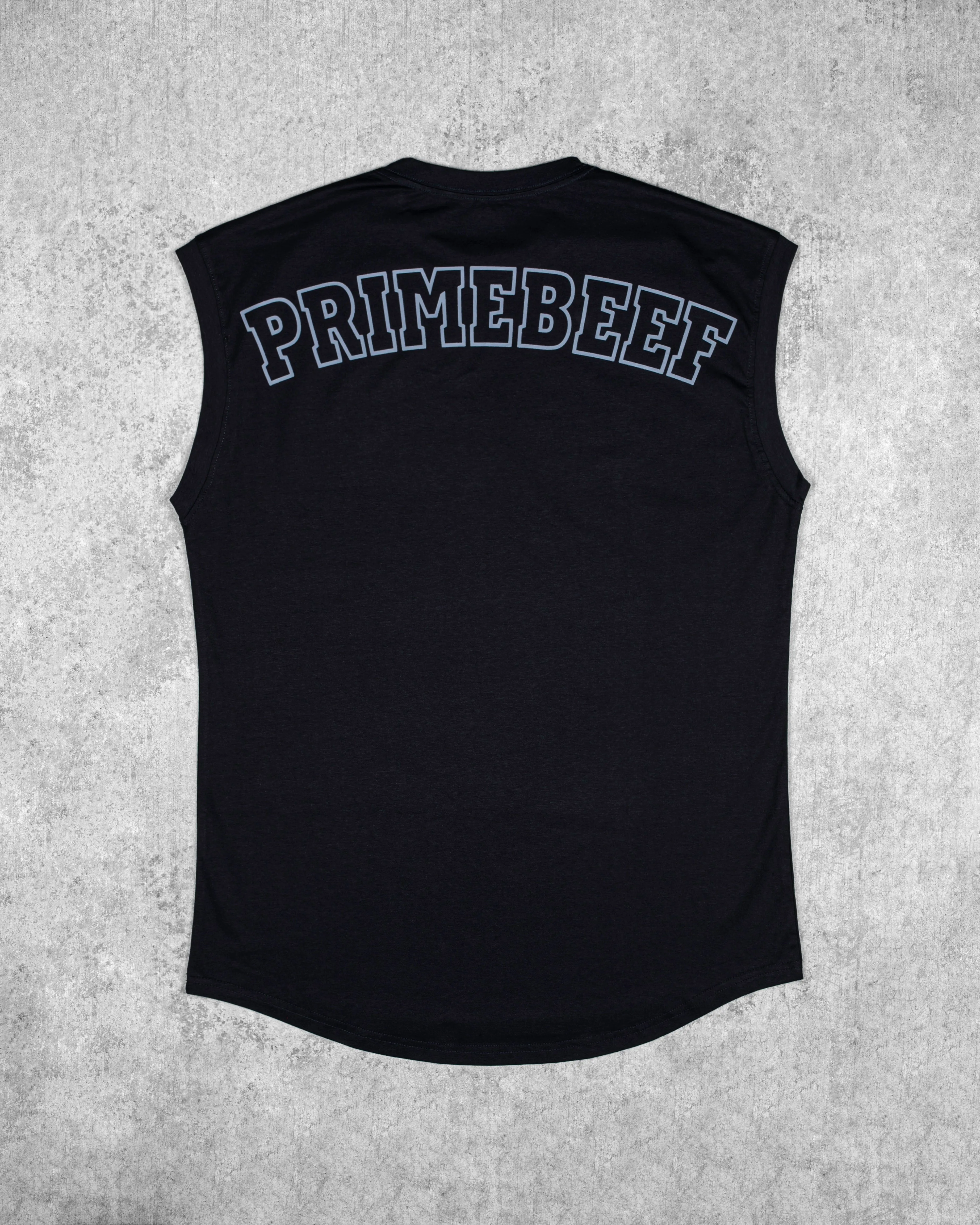 Urban - friendly Adjustable CUTOFF MUSCLE TEE - PRIMEBEEF / BLACK