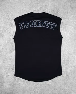 Urban - friendly Adjustable CUTOFF MUSCLE TEE - PRIMEBEEF / BLACK
