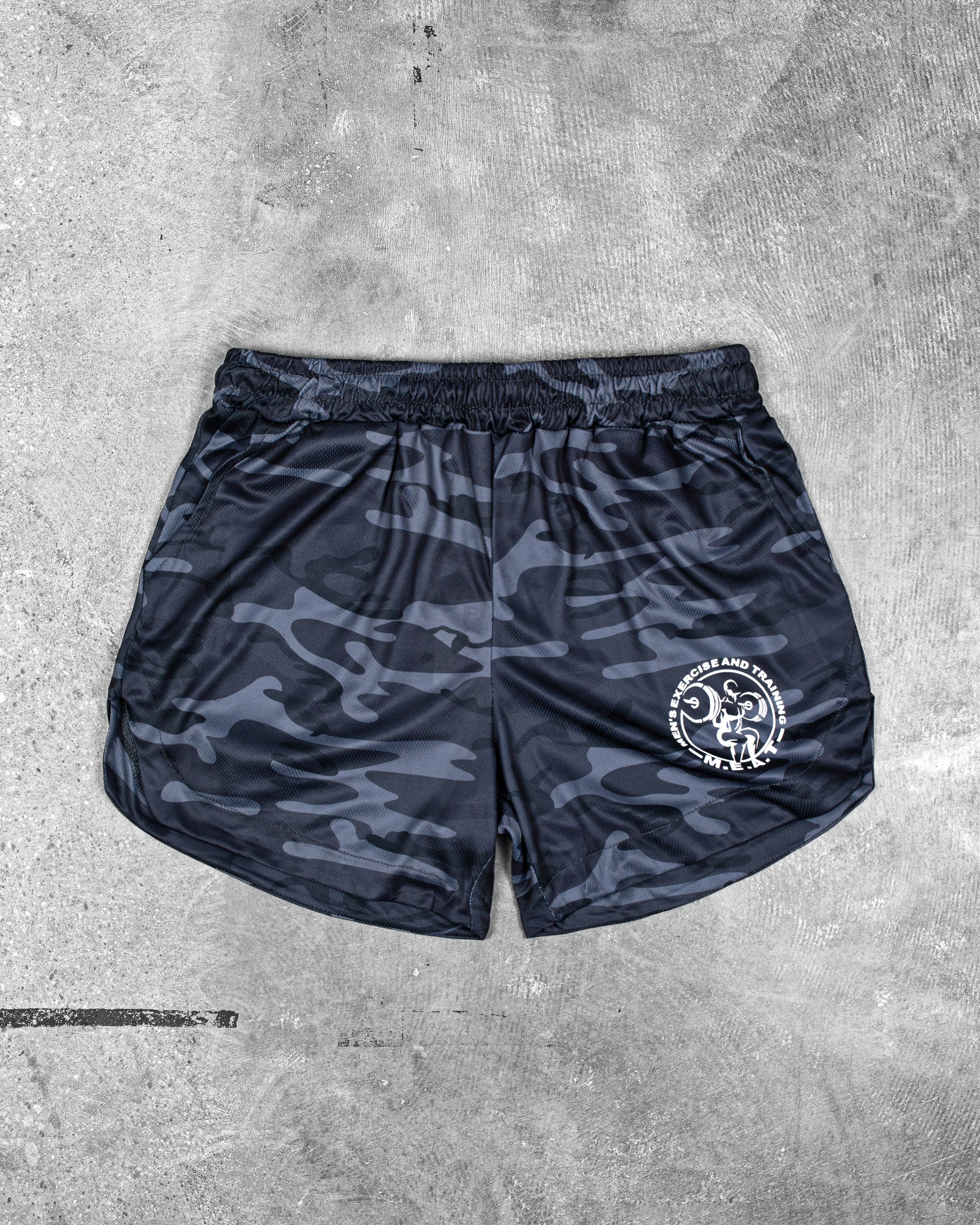Simple Waist LIFTING SHORTS ?C PRINT / CAMO BLACK