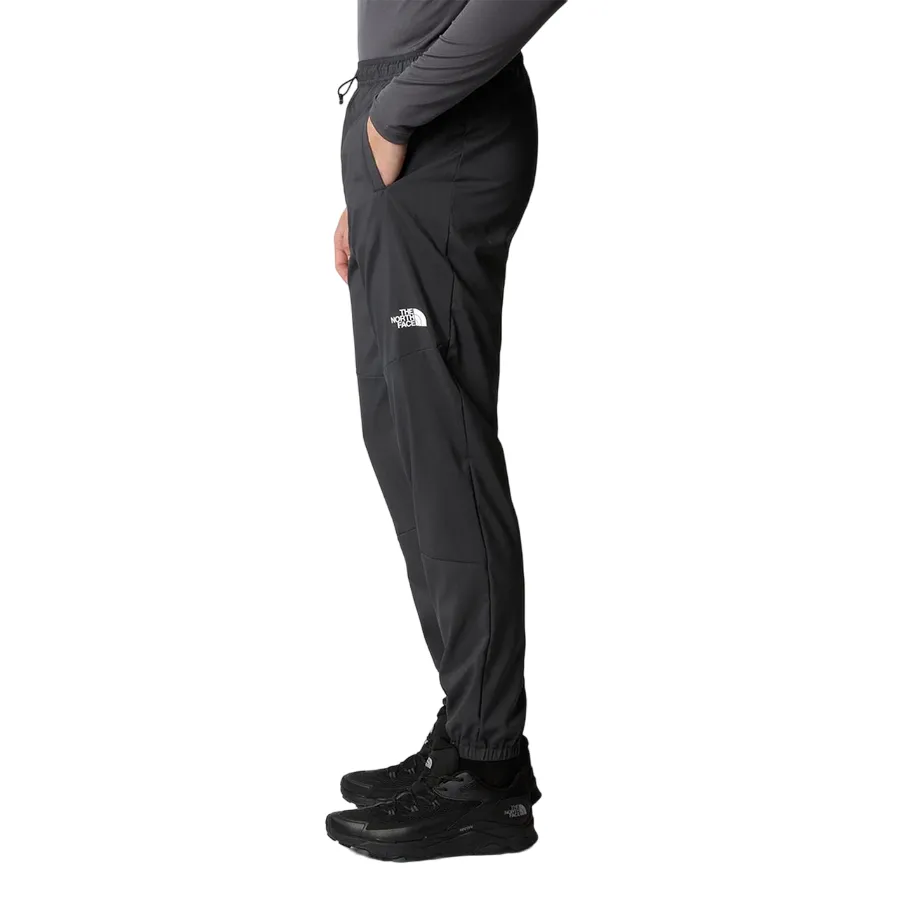 Moisture wicking The North Face pantalone sportivo da uomo Wind Track NF0A87J60C5 grigio asfalto