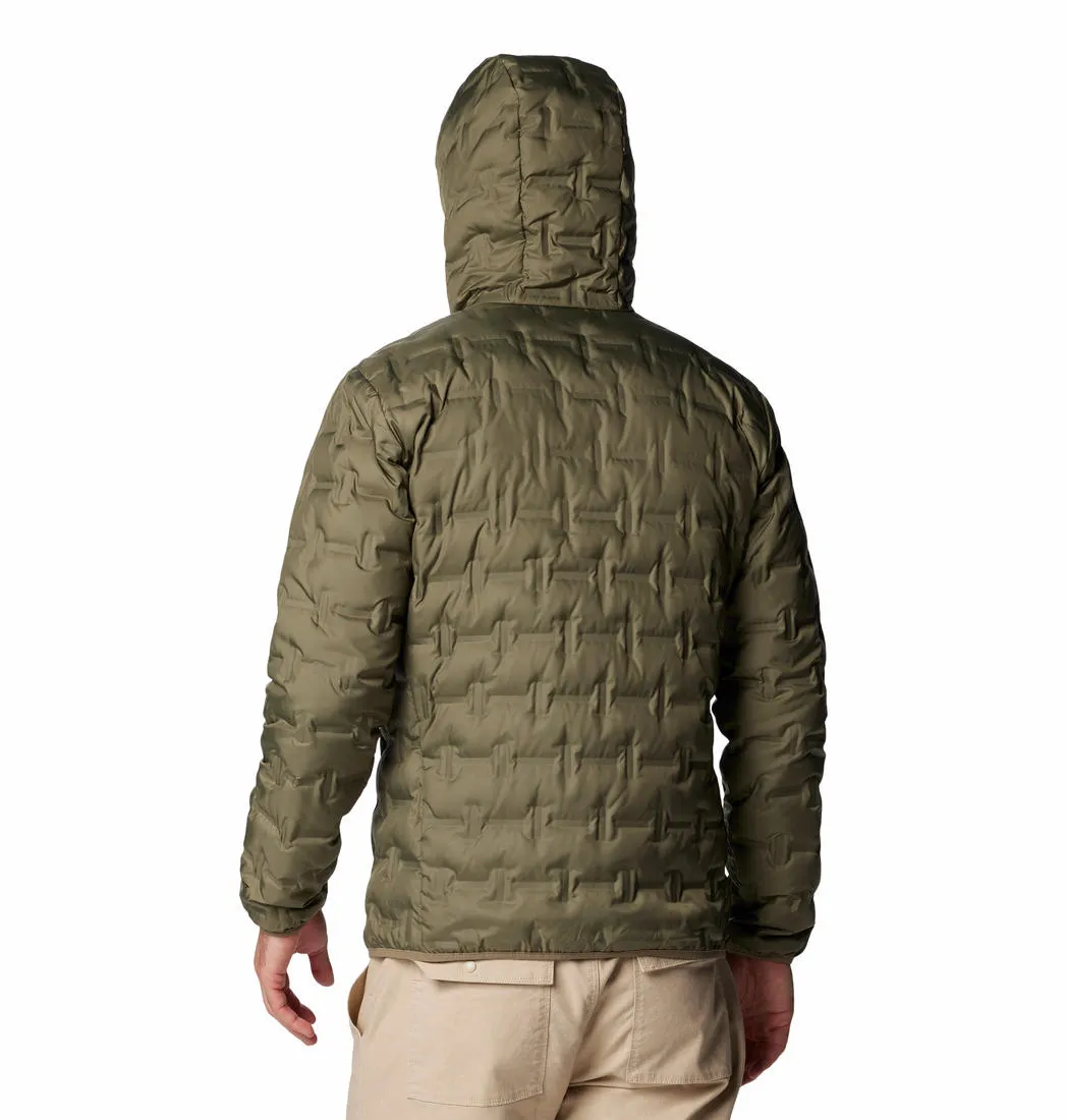 Columbia Men Green Delta Ridge II Down Hooded Jacket Breathable mesh lining astronauts