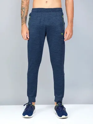 Durable And Flexible Foot Support Men Melange Slim Fit Trackpants with TECHNO DRY