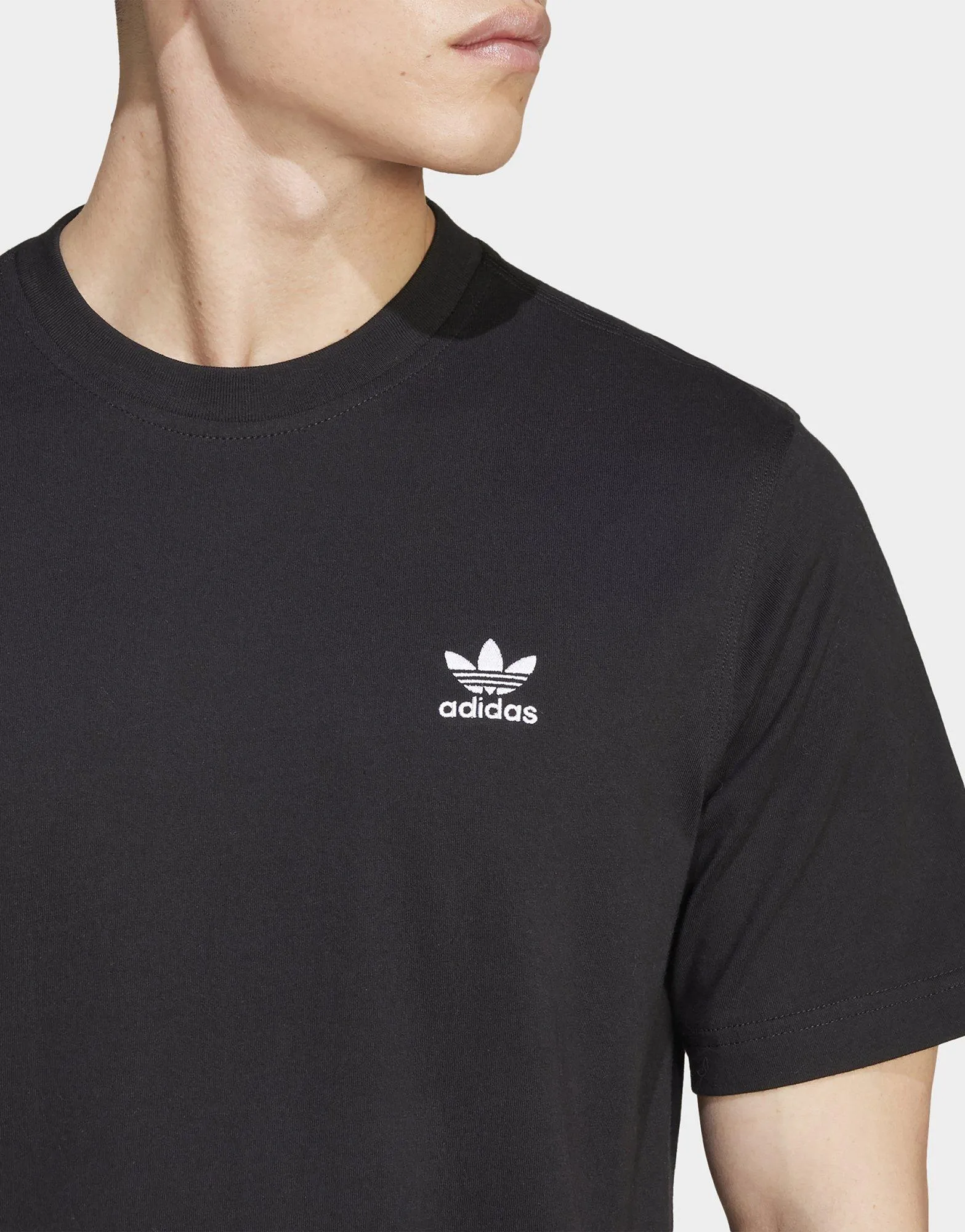 No Shrink Fabric Heather Texture Finish Trefoil Essentials T-Shirt