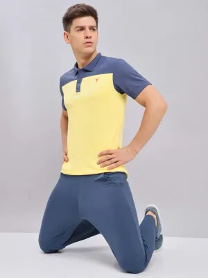 Men Colorblock Relax Fit Polo T-shirt with TECHNO COOL  Flexible Comfort Modern Fashion
