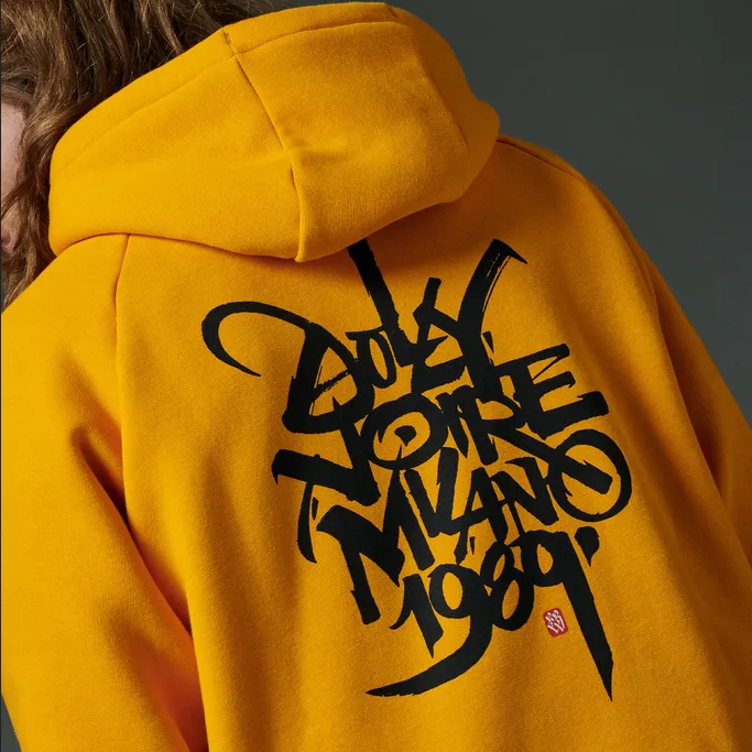 Dolly Noire Felpa con Cappuccio 1989 Barcellona 1x DLYNR Hoodie SW169-SA-02 orange Comfy Outfit Everyday Essential