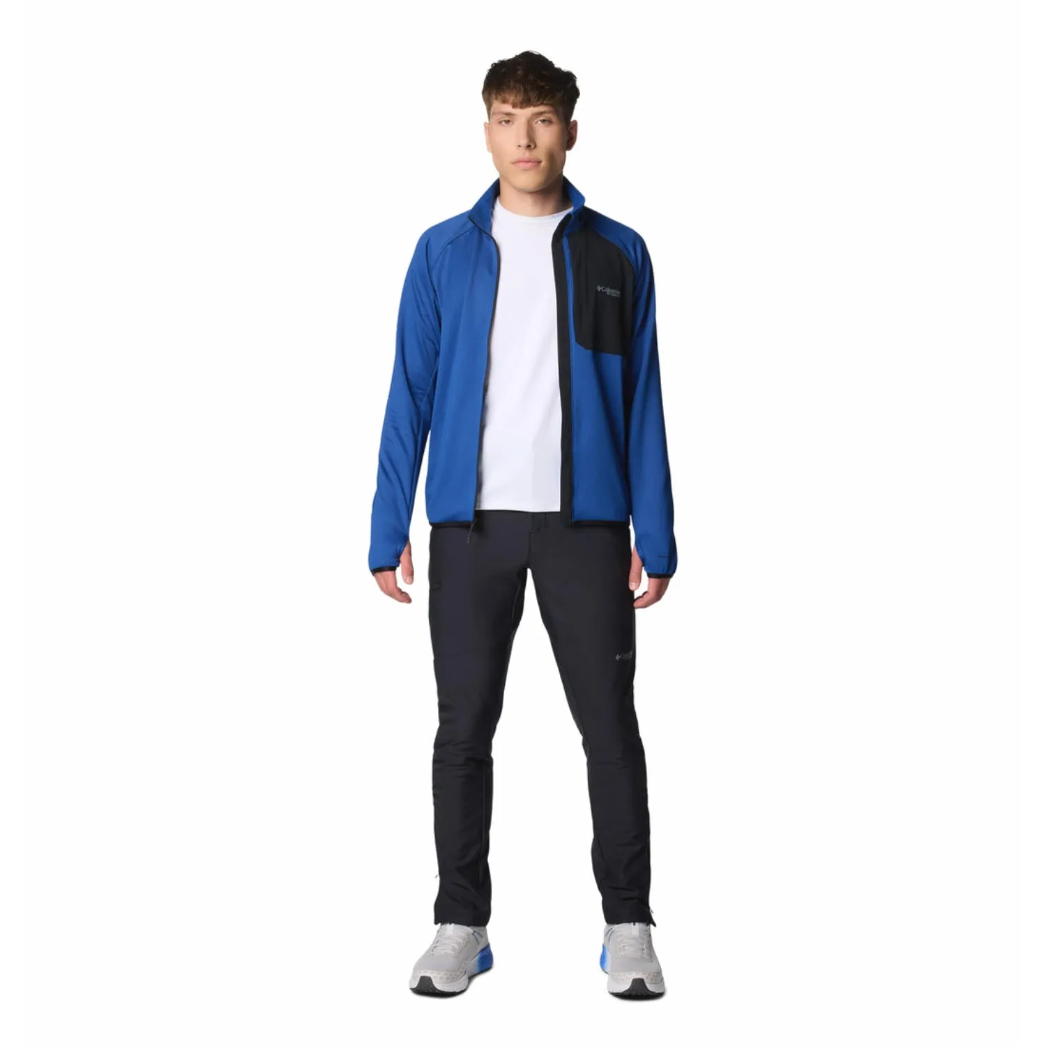Backyard Chill Active Ready Columbia Men Blue Triple Canyon Grid Fleece FZ II