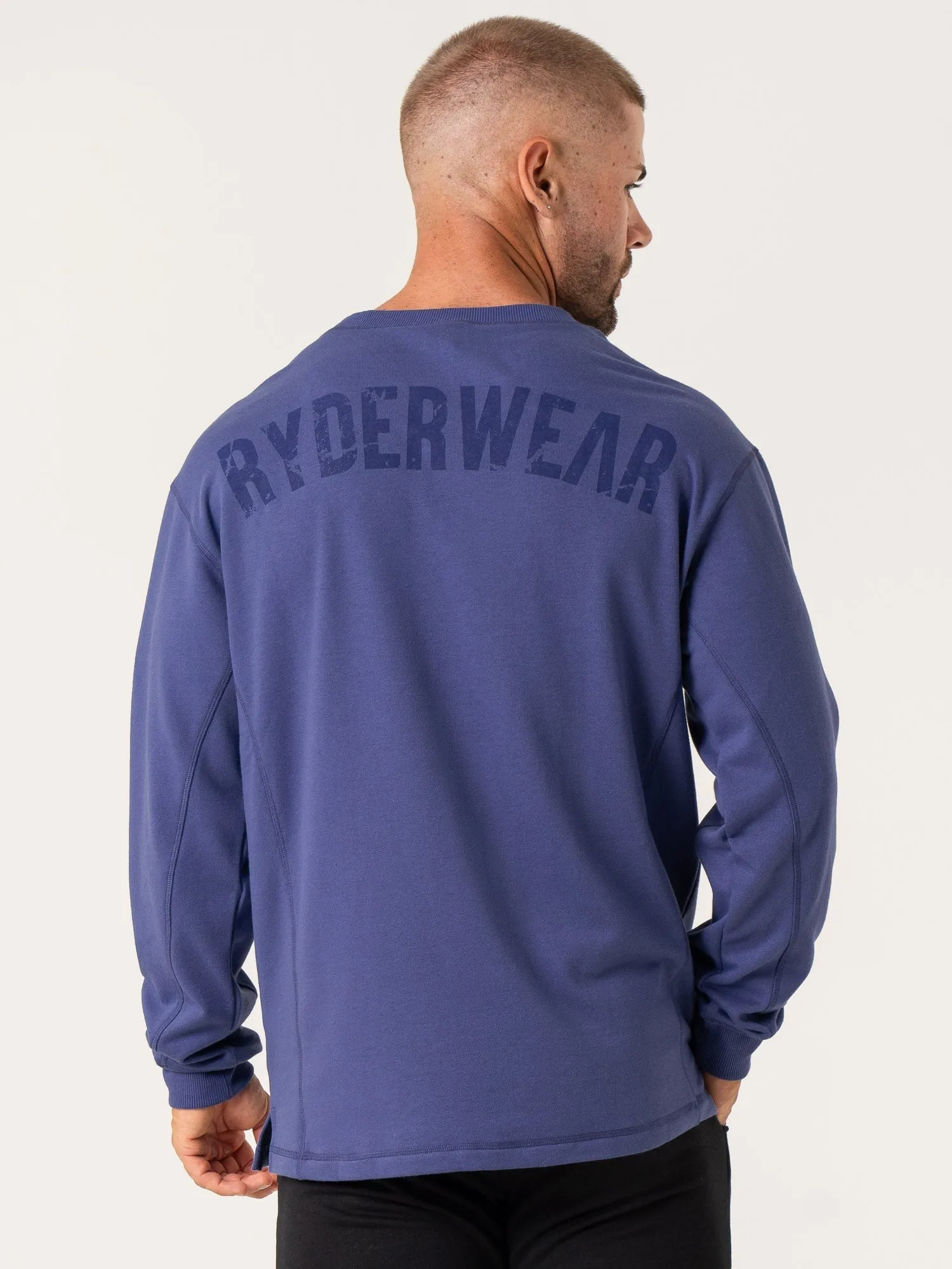 Breathable Weekend Casual Force Crew Neck - Indigo