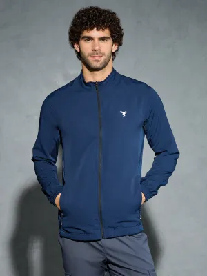 AntiPilling Men Solid Slim Fit Mock Neck Jacket with TECHNOLITE