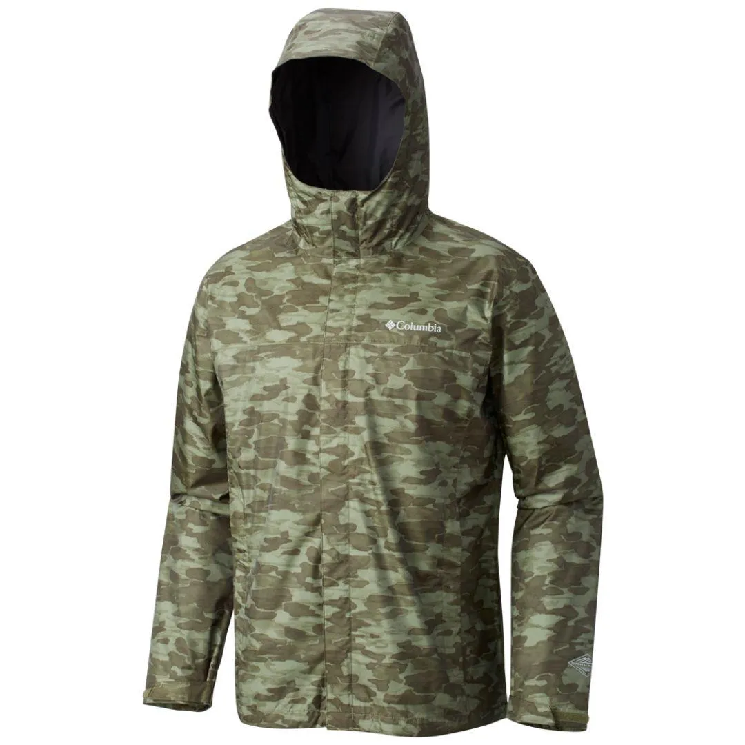 Columbia Men Green Watertight Printed Jacket Waterproof Child