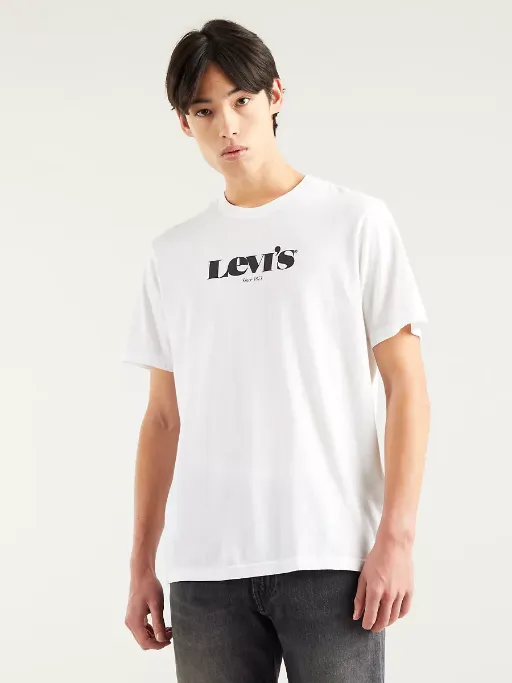 Levi's maglietta manica corta da uomo 1873 161430083 bianco Layered Shoulder Design