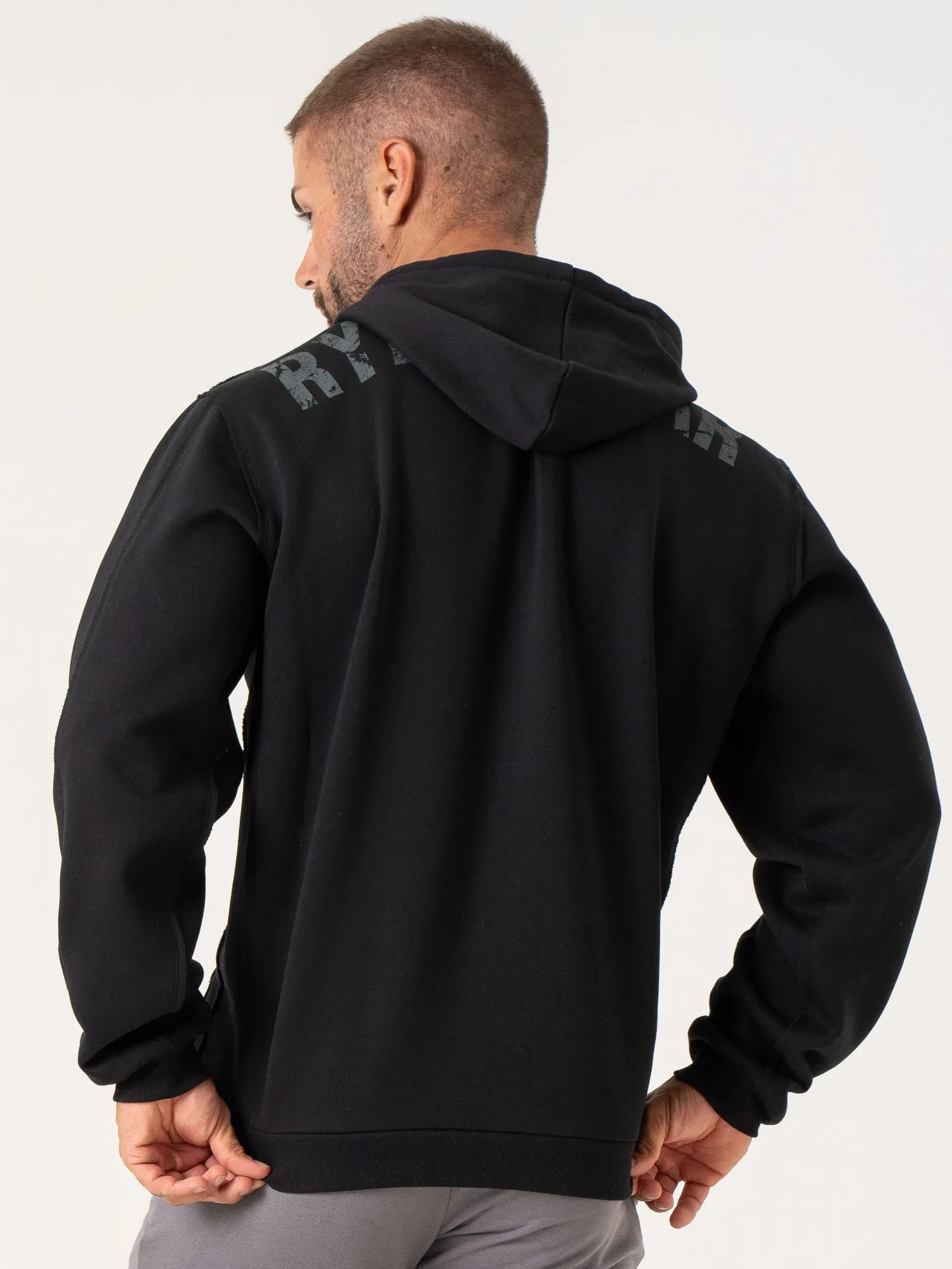 watch accents Force Hoodie - Black