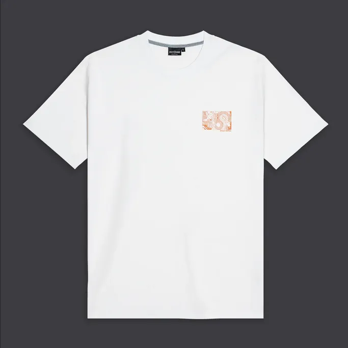 Elderly clothing Dolly Noire t-shirt manica corta Kunyoshi Red Blue Tee TS170-TA-02 white