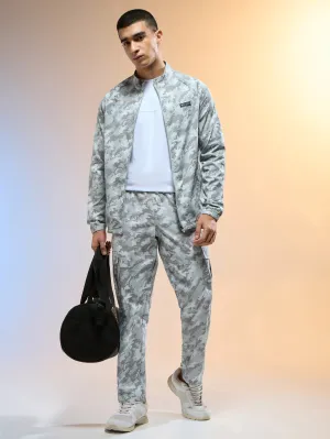 Men Printed Slim Fit Mock Neck Jacket with TS FLEXI Timeless Cardigan Next Core
