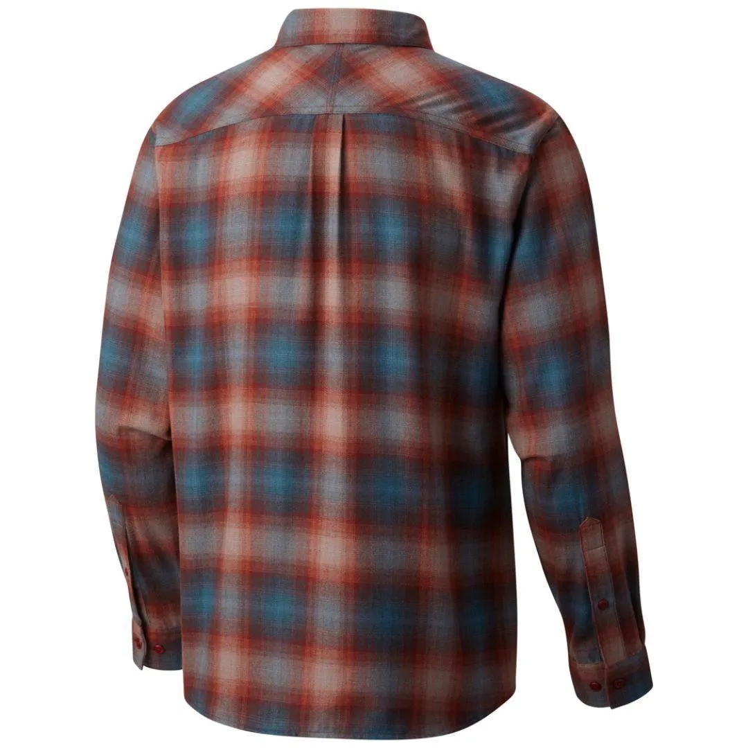Columbia Men Orange Silver Ridge Flannel Long Sleeve Shirt QuickReleaseClosure