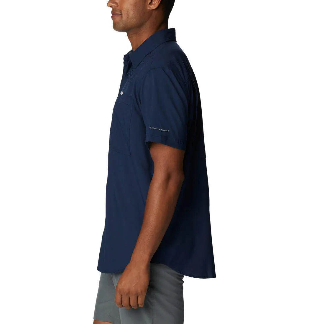 Columbia Men Blue Silver Ridge Utility Lite Short Sleeve (Sun Protection) Cozy Pajama Set