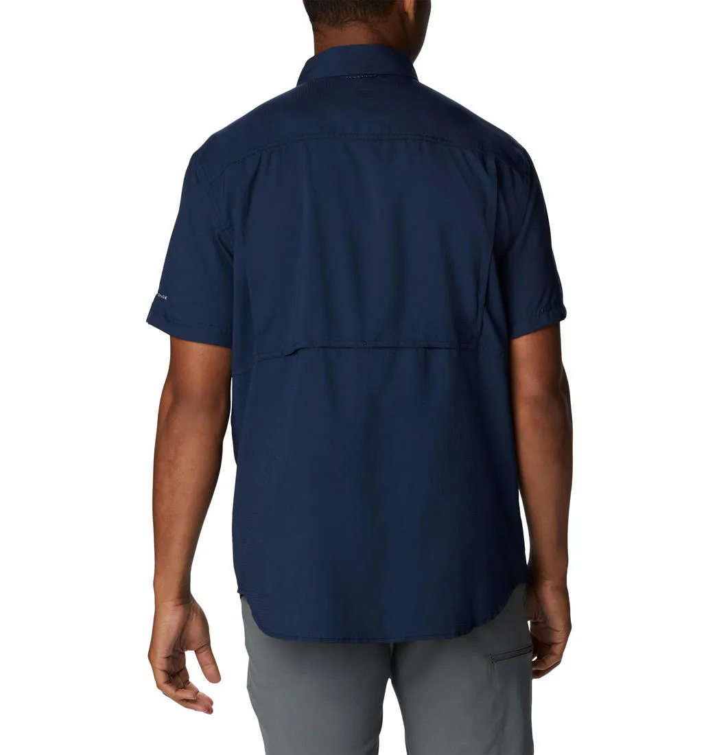 Columbia Men Blue Silver Ridge Utility Lite Short Sleeve (Sun Protection) QuickDryTechnology
