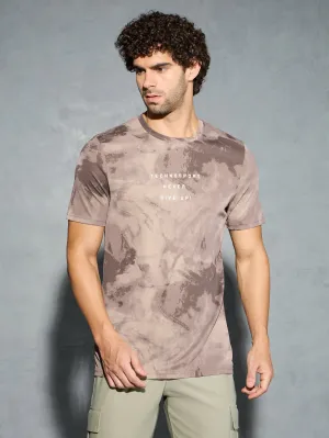 Antibacterial lining Date Vibe Men Printed Slim Fit Round Neck T-shirt with TECHNOCOOL 