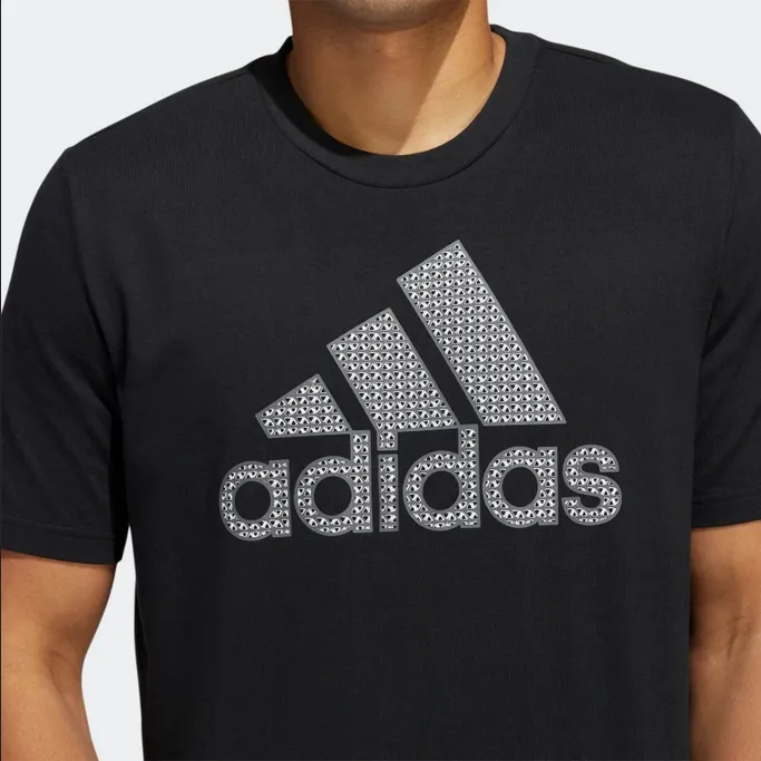 Adidas T-Shirt manica corta da uomo Graphic HE2330 nero Comfy Vibes Pullover