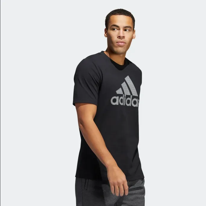 Crew Neck Design Adidas T-Shirt manica corta da uomo Graphic HE2330 nero