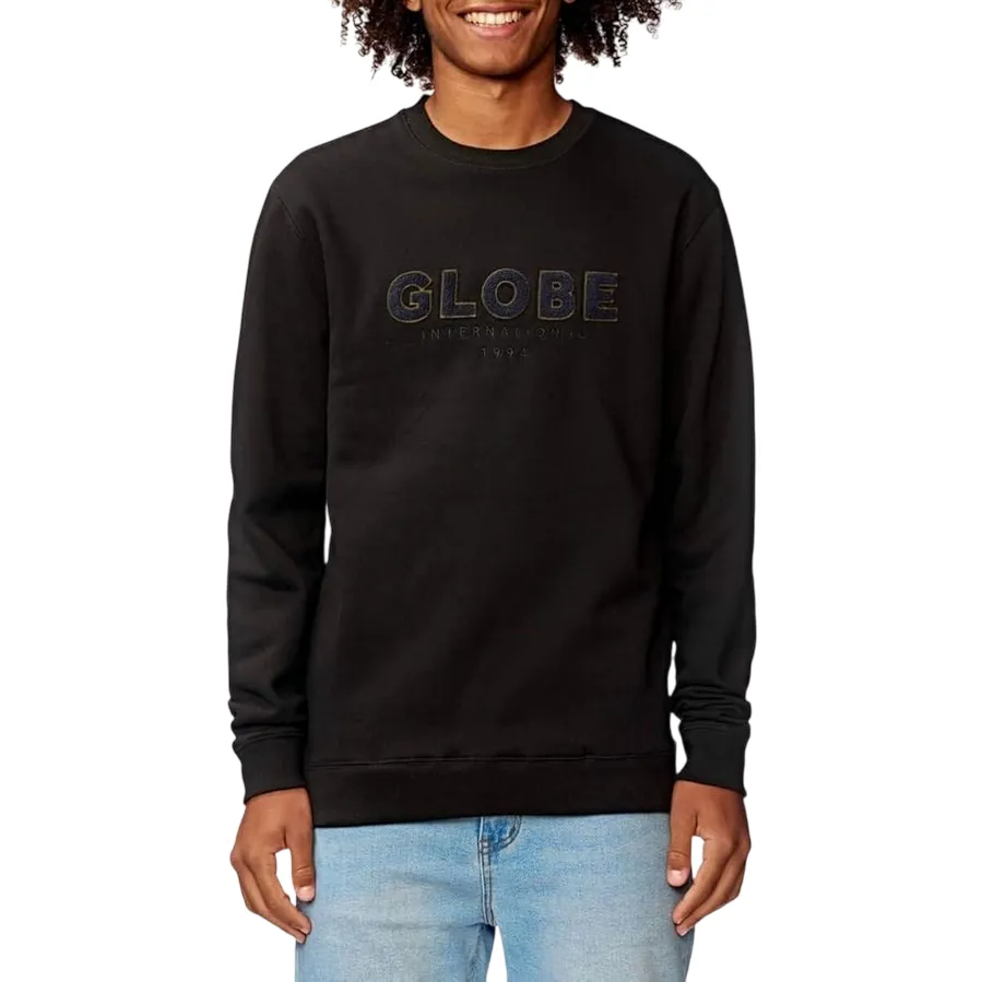 Globe felpa girocollo da uomo Mod V Crew GB01933020 nero Business Ready