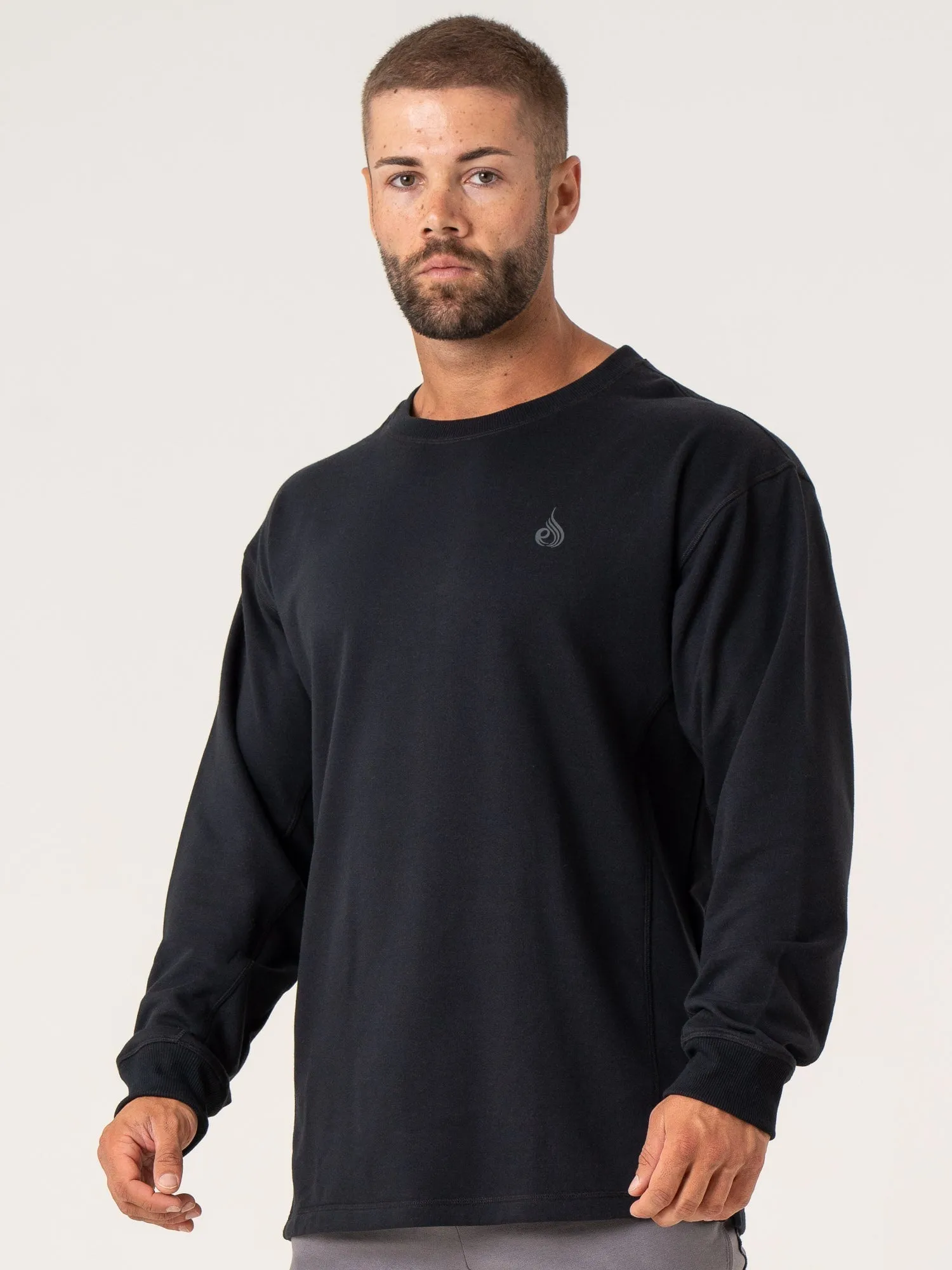 Force Crew Neck - Black performance test Cozy Hoodie Wear