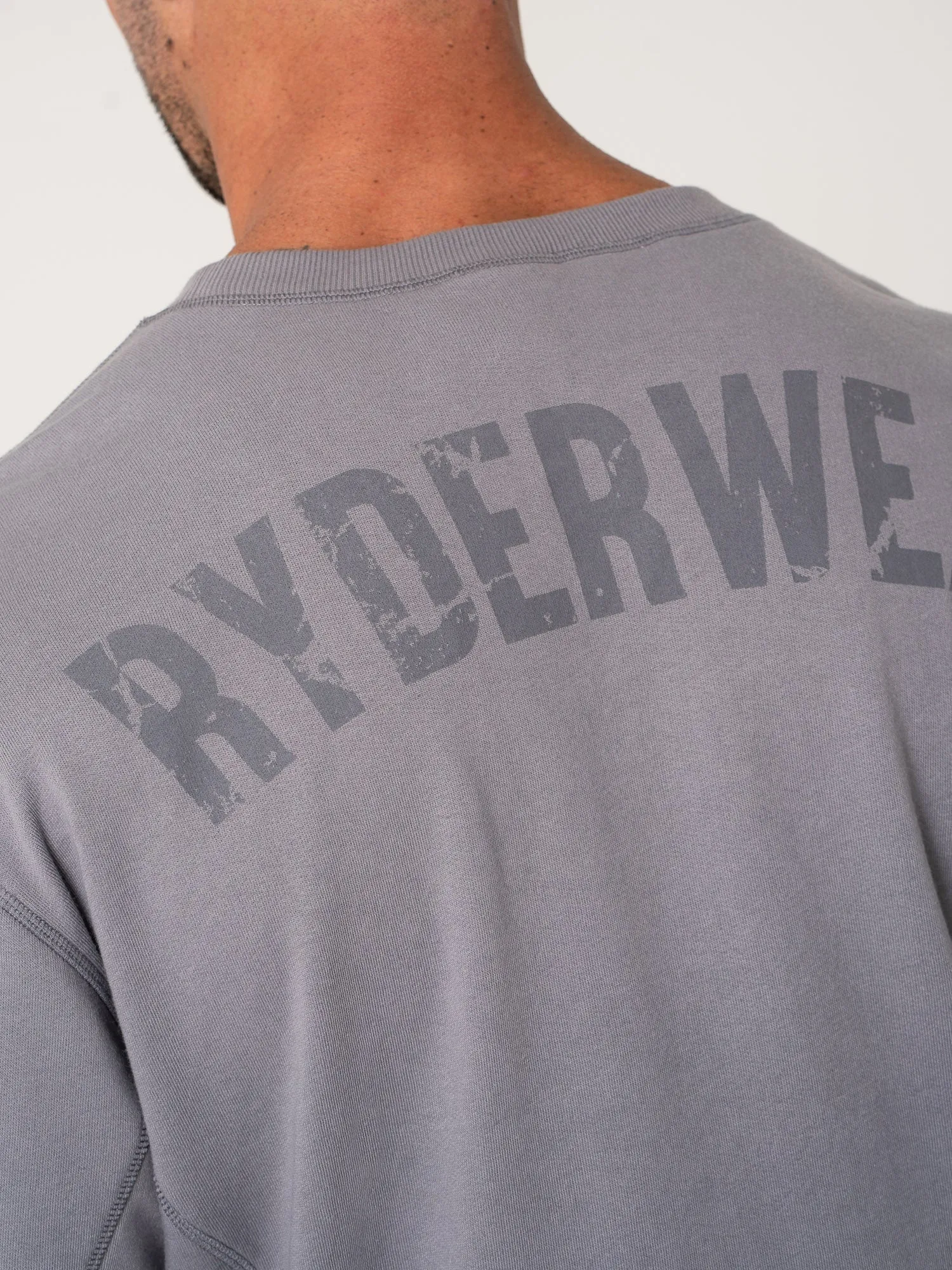 rhinestone accents Force Crew Neck - Charcoal